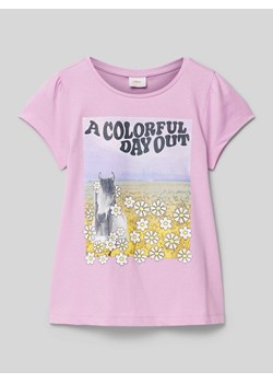 T-shirt z nadrukowanym motywem ze sklepu Peek&Cloppenburg  w kategorii Bluzki dziewczęce - zdjęcie 171032735