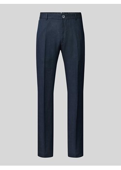 Spodnie do garnituru o kroju slim fit z fakturowanym wzorem model ‘Hank’ ze sklepu Peek&Cloppenburg  w kategorii Spodnie męskie - zdjęcie 171032765