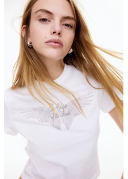 H & M - T-shirt z nadrukiem - Biały ze sklepu H&M w kategorii Bluzki damskie - zdjęcie 171032897