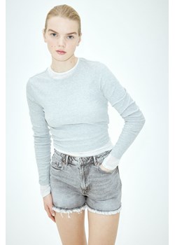 H & M - Szorty dżinsowe z wysokim stanem - Szary ze sklepu H&M w kategorii Szorty - zdjęcie 171032996