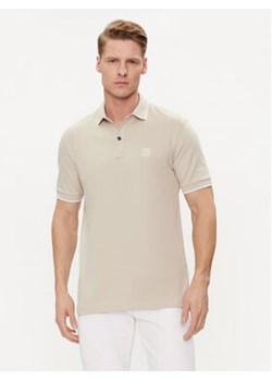 Boss Polo Passertip 50507699 Beżowy Slim Fit ze sklepu MODIVO w kategorii T-shirty męskie - zdjęcie 171038686