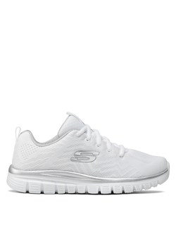 Sneakersy Skechers Get Connected 12615/WSL Biały ze sklepu eobuwie.pl w kategorii Buty sportowe damskie - zdjęcie 171043495