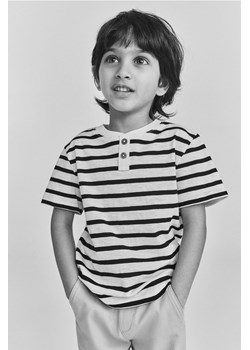 H & M - Bawełniany T-shirt henley - Beżowy ze sklepu H&M w kategorii T-shirty chłopięce - zdjęcie 171045676