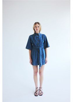 H & M - Dżinsowa sukienka z wiązanym paskiem - Niebieski ze sklepu H&M w kategorii Sukienki - zdjęcie 171045685