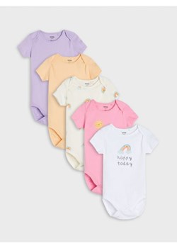 Sinsay - Body 5 pack - kremowy ze sklepu Sinsay w kategorii Odzież dla niemowląt - zdjęcie 171046546
