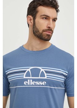 Ellesse t-shirt bawełniany Lentamente T-Shirt męski kolor niebieski z nadrukiem SHV11918 ze sklepu ANSWEAR.com w kategorii T-shirty męskie - zdjęcie 171046918