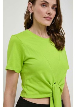 Silvian Heach t-shirt damski kolor zielony ze sklepu ANSWEAR.com w kategorii Bluzki damskie - zdjęcie 171046928