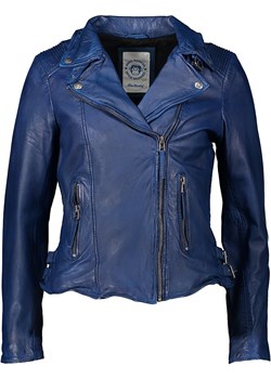 BLUE MONKEY Skórzana kurtka w kolorze niebieskim ze sklepu Limango Polska w kategorii Kurtki damskie - zdjęcie 171146816