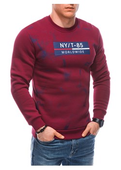 Bluza męska bez kaptura 1658B - czerwona ze sklepu Edoti w kategorii Bluzy męskie - zdjęcie 171147857