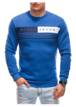Bluza męska bez kaptura 1661B - niebieska ze sklepu Edoti w kategorii Bluzy męskie - zdjęcie 171147875