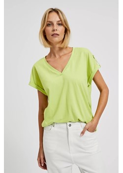 T-shirt z krótkimi rękawami zielony ze sklepu Moodo.pl w kategorii Bluzki damskie - zdjęcie 171148305