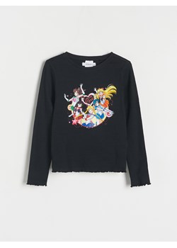 Reserved - Koszulka Sailor Moon - czarny ze sklepu Reserved w kategorii Bluzki dziewczęce - zdjęcie 171148946