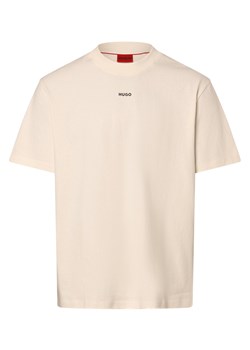 HUGO T-shirt męski Mężczyźni Bawełna piaskowy jednolity ze sklepu vangraaf w kategorii T-shirty męskie - zdjęcie 171148997