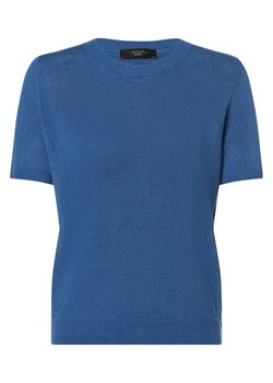 Max Mara Weekend Damska koszula lniana - Pancone Kobiety len niebieski jednolity ze sklepu vangraaf w kategorii Swetry damskie - zdjęcie 171149005