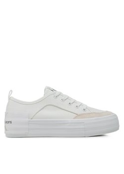 Calvin Klein Jeans Tenisówki Vulc Flatform Bold Irreg Lines YW0YW00903 Écru ze sklepu MODIVO w kategorii Trampki damskie - zdjęcie 171149836