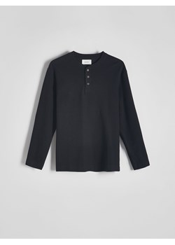Reserved - Longsleeve regular - czarny ze sklepu Reserved w kategorii T-shirty męskie - zdjęcie 171150656
