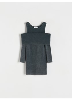 Reserved - Sukienka z efektem sprania - ciemnoszary ze sklepu Reserved w kategorii Sukienki dziewczęce - zdjęcie 171150718