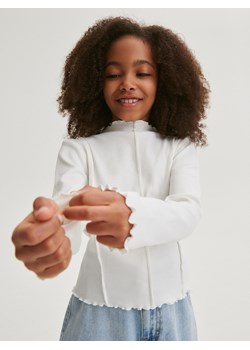 Reserved - Bluzka w prążki - złamana biel ze sklepu Reserved w kategorii Bluzki dziewczęce - zdjęcie 171150839