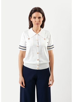 Dzianinowa bluzka w marynarskim stylu ze sklepu Molton w kategorii Bluzki damskie - zdjęcie 171150918