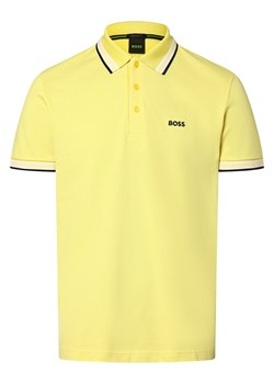 BOSS Green Męska koszulka polo - Paddy Mężczyźni Bawełna cytrynowy jednolity ze sklepu vangraaf w kategorii T-shirty męskie - zdjęcie 171152085