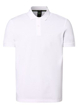 BOSS Green Męska koszulka polo - Pio 1 Mężczyźni Bawełna biały jednolity ze sklepu vangraaf w kategorii T-shirty męskie - zdjęcie 171152088