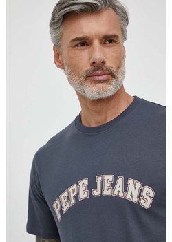 Pepe Jeans t-shirt bawełniany męski kolor szary z nadrukiem ze sklepu ANSWEAR.com w kategorii T-shirty męskie - zdjęcie 171152507