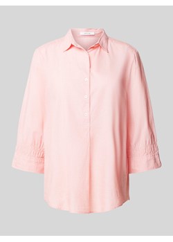 Bluzka z krótką listwą guzikową model ‘Forta’ w kolorze koralowym ze sklepu Peek&Cloppenburg  w kategorii Koszule damskie - zdjęcie 171154276