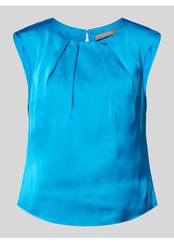 Bluzka z zakładkami w kolorze niebieskim ze sklepu Peek&Cloppenburg  w kategorii Bluzki damskie - zdjęcie 171154516