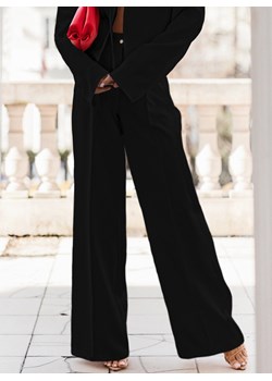 Czarne szerokie spodnie Zakko - czarny ze sklepu pakuten.pl w kategorii Spodnie damskie - zdjęcie 171155965