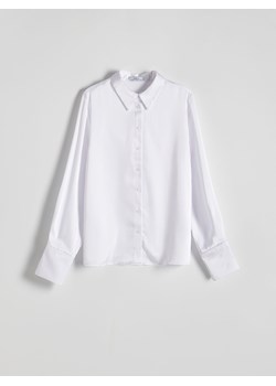 Reserved - Satynowa koszula - złamana biel ze sklepu Reserved w kategorii Koszule damskie - zdjęcie 171156427