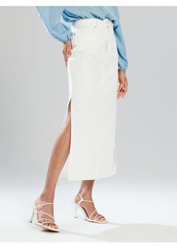 Sinsay - Spódnica maxi z rozcięciem - biały ze sklepu Sinsay w kategorii Spódnice - zdjęcie 171156756