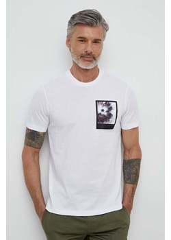 Calvin Klein t-shirt bawełniany męski kolor biały z nadrukiem K10K112492 ze sklepu ANSWEAR.com w kategorii T-shirty męskie - zdjęcie 171162465