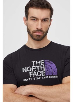 The North Face t-shirt bawełniany męski kolor czarny z nadrukiem NF0A87NWJK31 ze sklepu ANSWEAR.com w kategorii T-shirty męskie - zdjęcie 171162688