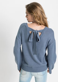 Sweter z kokardką i szerokimi rękawami ze sklepu bonprix w kategorii Swetry damskie - zdjęcie 171163886