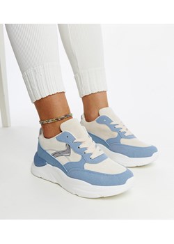 Beżowo-niebieskie sneakersy na platformie Nereida ze sklepu gemre w kategorii Buty sportowe damskie - zdjęcie 171164735