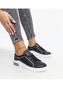 Czarne sneakersy ażurowe z brokatem Zorka ze sklepu gemre w kategorii Buty sportowe damskie - zdjęcie 171164885