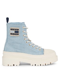 Trampki Tommy Jeans Foxing Denim Boot EN0EN02348 Niebieski ze sklepu eobuwie.pl w kategorii Workery damskie - zdjęcie 171168915