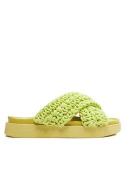 Klapki Inuikii Woven 70104-105 Lime ze sklepu eobuwie.pl w kategorii Klapki damskie - zdjęcie 171169456