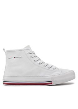 Trampki Tommy Hilfiger High Top Lace-Up Sneaker T3A9-33188-1687 S Biały ze sklepu eobuwie.pl w kategorii Trampki dziecięce - zdjęcie 171170229