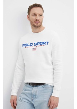 Polo Ralph Lauren bluza męska kolor biały z nadrukiem 710835770 ze sklepu ANSWEAR.com w kategorii Bluzy męskie - zdjęcie 171172287
