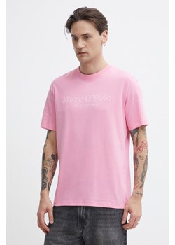 Marc O&apos;Polo t-shirt bawełniany męski kolor różowy z nadrukiem ze sklepu ANSWEAR.com w kategorii T-shirty męskie - zdjęcie 171172427