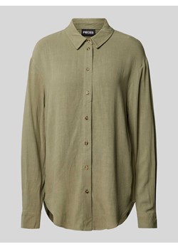 Bluzka koszulowa o kroju oversized z listwą guzikową model ‘VINSTY’ ze sklepu Peek&Cloppenburg  w kategorii Koszule damskie - zdjęcie 171173599