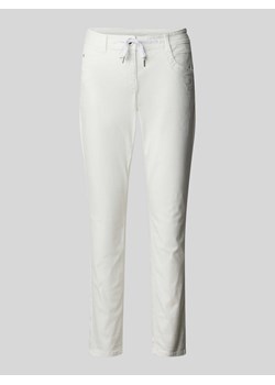 Spodnie o kroju regular fit z wiązanym paskiem ze sklepu Peek&Cloppenburg  w kategorii Spodnie damskie - zdjęcie 171173935