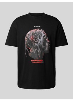 T-shirt z nadrukiem z motywem i napisem model ‘FLYING HIGH’ ze sklepu Peek&Cloppenburg  w kategorii T-shirty męskie - zdjęcie 171174128