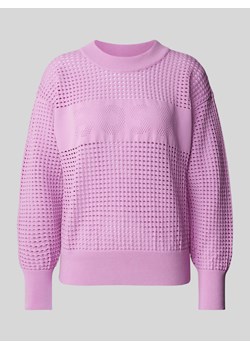 Sweter z dzianiny z ażurowym wzorem model ‘Fhein’ ze sklepu Peek&Cloppenburg  w kategorii Swetry damskie - zdjęcie 171174135