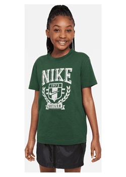 T-shirt dla dużych dzieci (dziewcząt) Nike Sportswear - Zieleń ze sklepu Nike poland w kategorii Bluzki dziewczęce - zdjęcie 171174299
