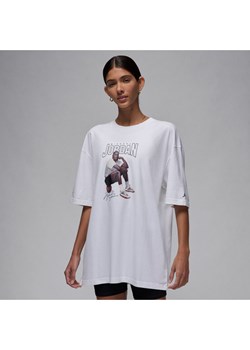 Damski T-shirt oversize z grafiką Jordan - Biel ze sklepu Nike poland w kategorii Bluzki damskie - zdjęcie 171174307
