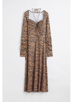 H & M - Sukienka z wycięciem i mocowaniem na szyi - Szary ze sklepu H&M w kategorii Sukienki - zdjęcie 171174325