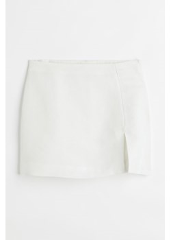 H & M - Krótka spódnica z domieszką lnu - Biały ze sklepu H&M w kategorii Spódnice - zdjęcie 171174379