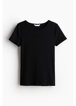 H & M - T-shirt w prążki - Czarny ze sklepu H&M w kategorii Bluzki damskie - zdjęcie 171174388